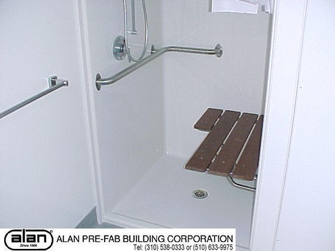 ADA compliant shower in modular building