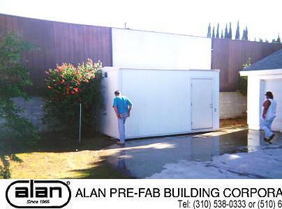 backyard storage building skid mounted