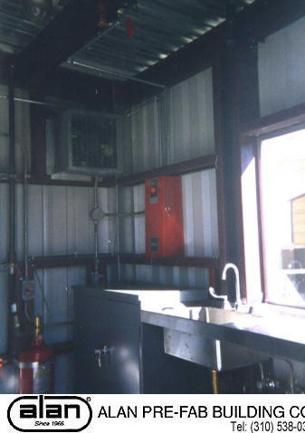 Steel frame industrial prefabricated portable building, SCADA, UPS enclosure, Control Room, compliant to IBC, CBC, ADA. Factory direct from Los Angeles California