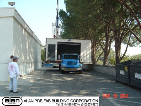 Steel frame industrial prefabricated portable building, SCADA, UPS enclosure, Control Room, compliant to IBC, CBC, ADA. Factory direct from Los Angeles California