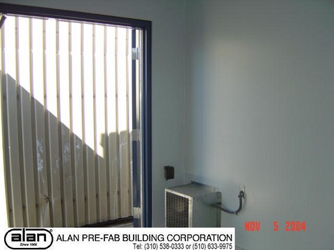 Steel frame industrial prefabricated portable building, SCADA, UPS enclosure, Control Room, compliant to IBC, CBC, ADA. Factory direct from Los Angeles California